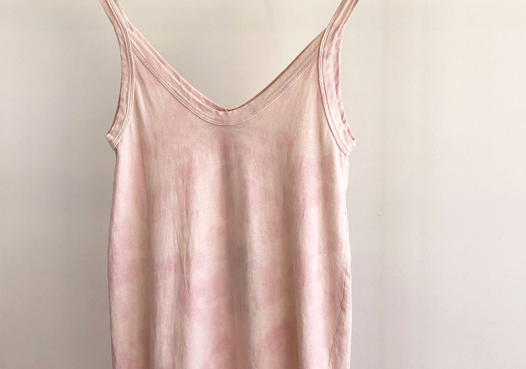 Bassike x Alterior Motif • The V Neck Jersey Slip Dress in soft pink motley