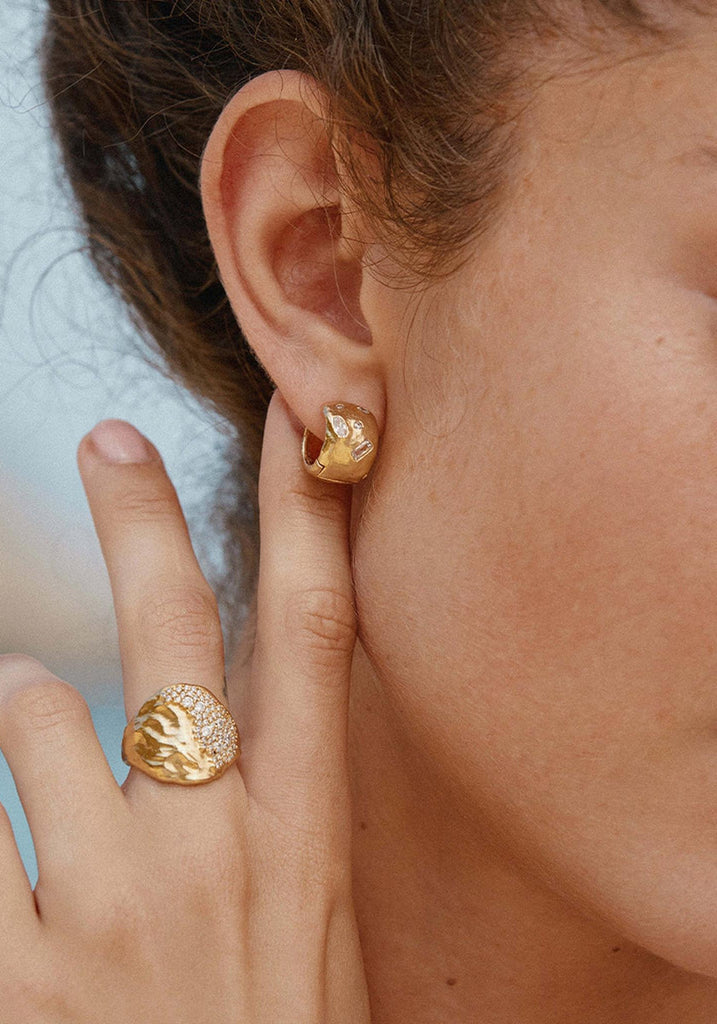 Agapée Lucci Earrings worn on model
