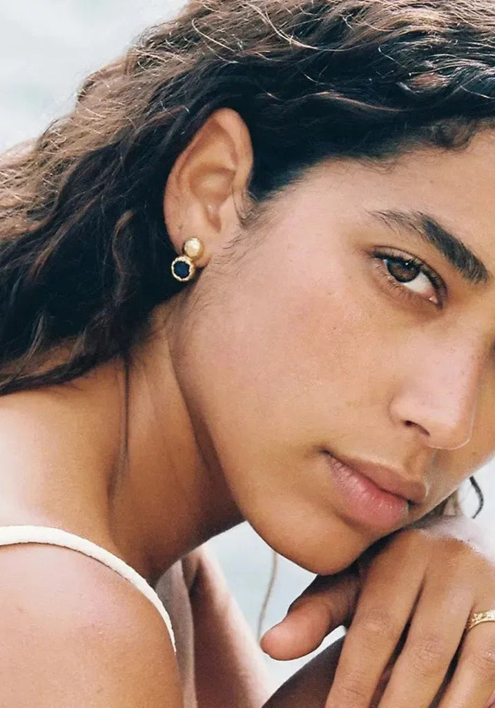 Agapée Petra Earrings worn on model